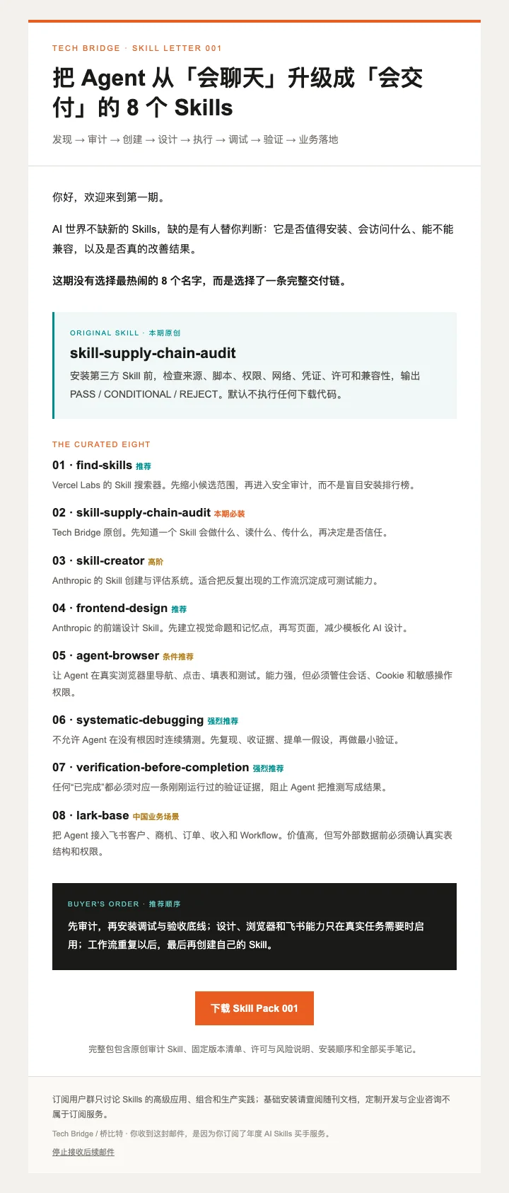 Tech Bridge Skill Letter 第 001 期内容预览